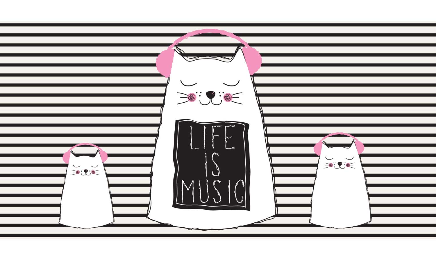 Šalica za kavu Cat Music life - SA091