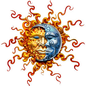 Naljepnica Sunce & Mjesec. AUR031