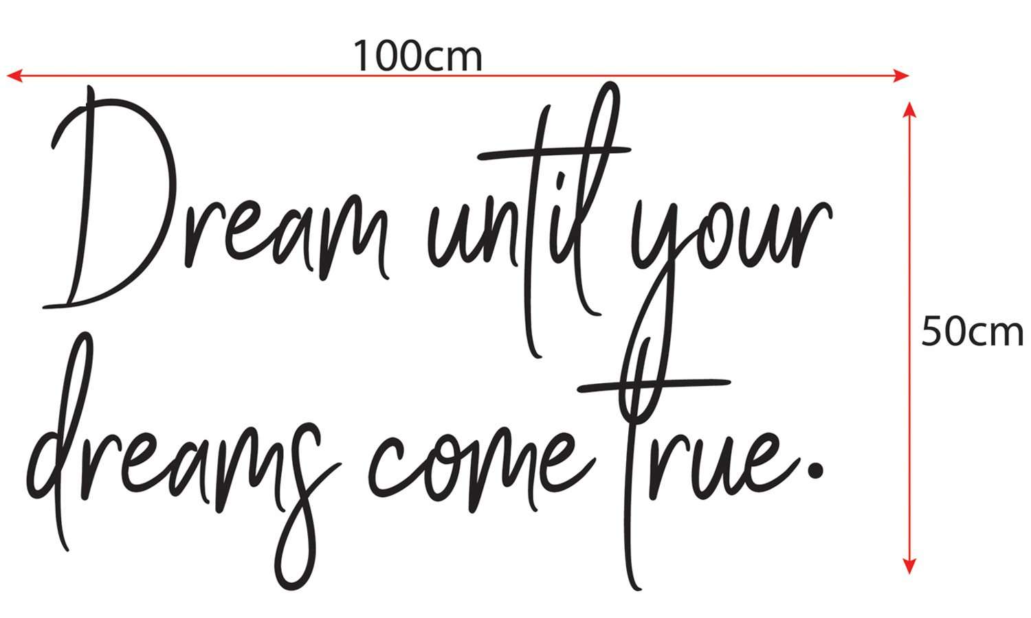 Zidni natpis Dreams - samoljepljive naljepnice, tekst, citati, tekstualne naljepnice. - ZQ005