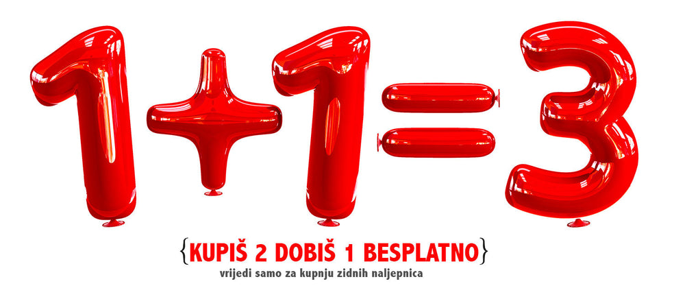 kupis 2 obis 1 besplatno akcija za kupnju zidnih naljepnica