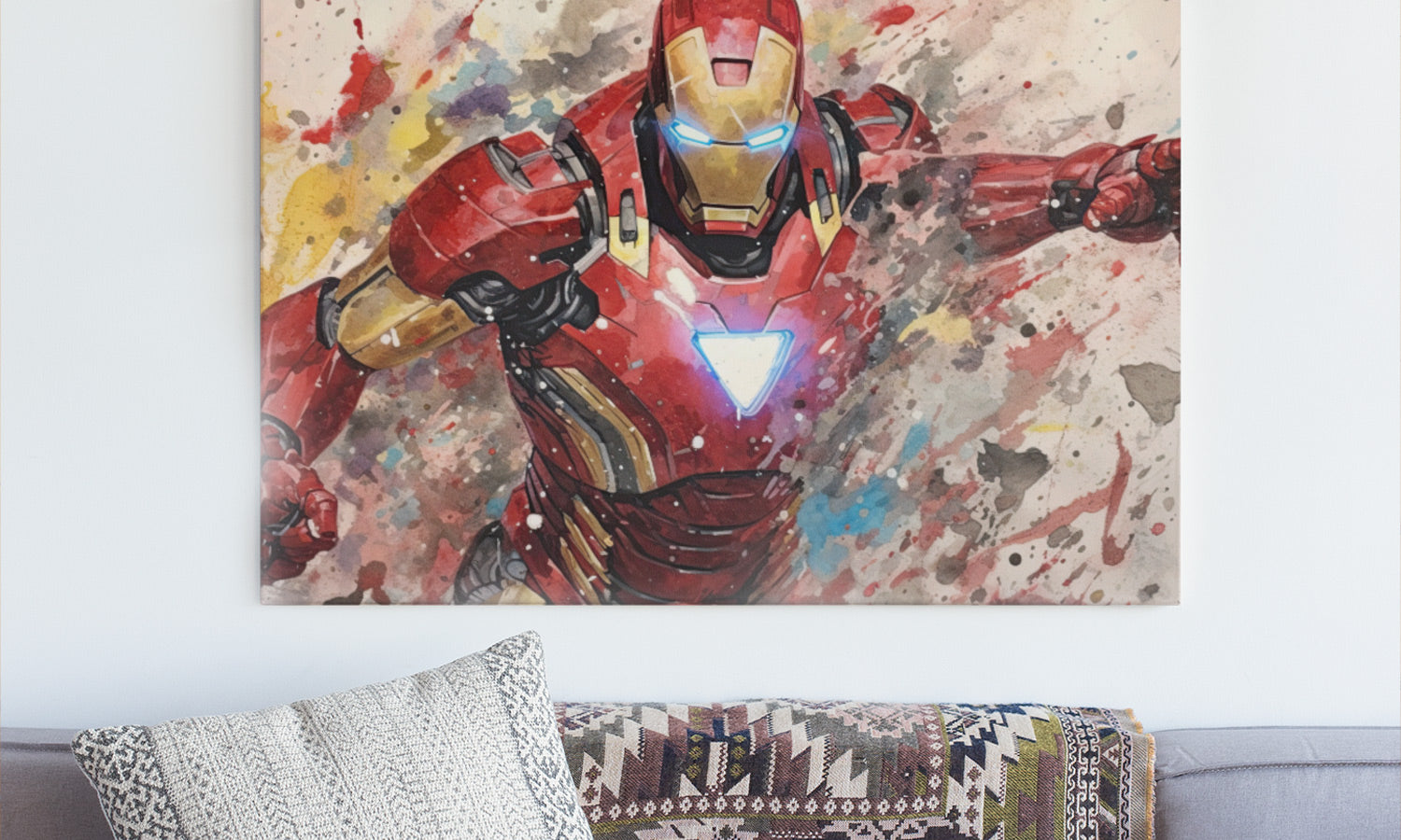 Iron Man slika, Dječja umjetnička djela, Marvel zidni dekor, Dječja soba Tiskani, Iron Man poster, crtana umjetnička djela, Dječja zidna dekoracija - PIC007