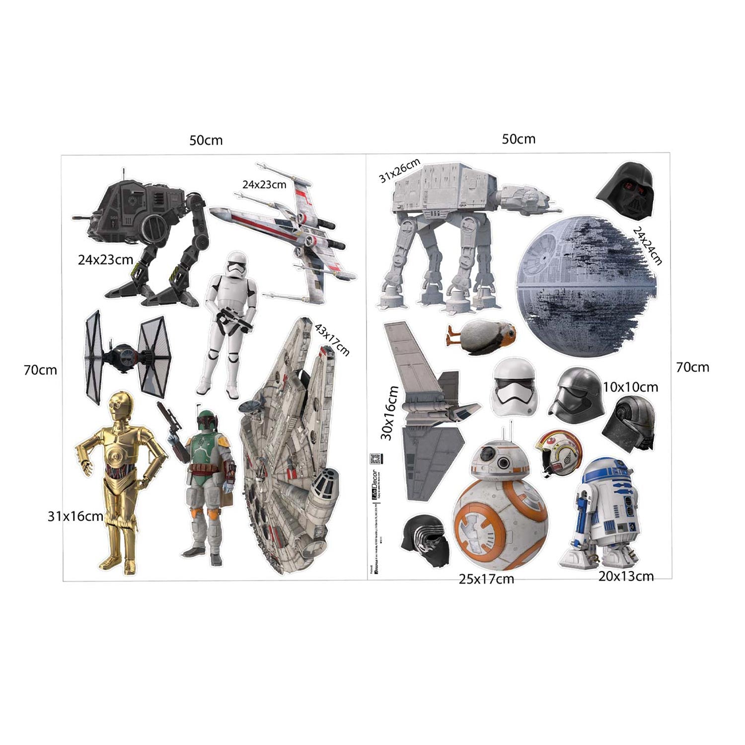 Zidne naljepnice Star Wars Set  - WS111