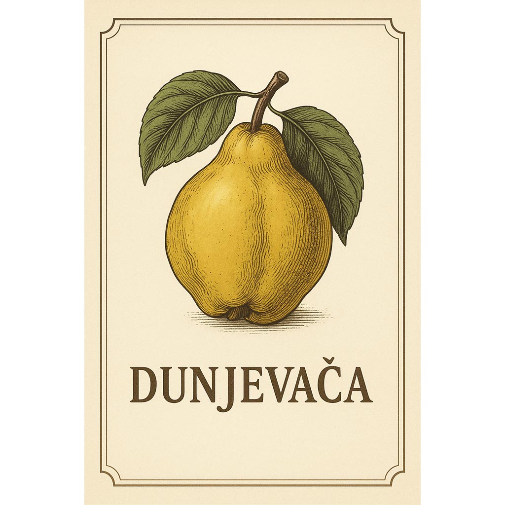 Rustikalna personalizirana etiketa za boce rakije  Dunjevača - EF206