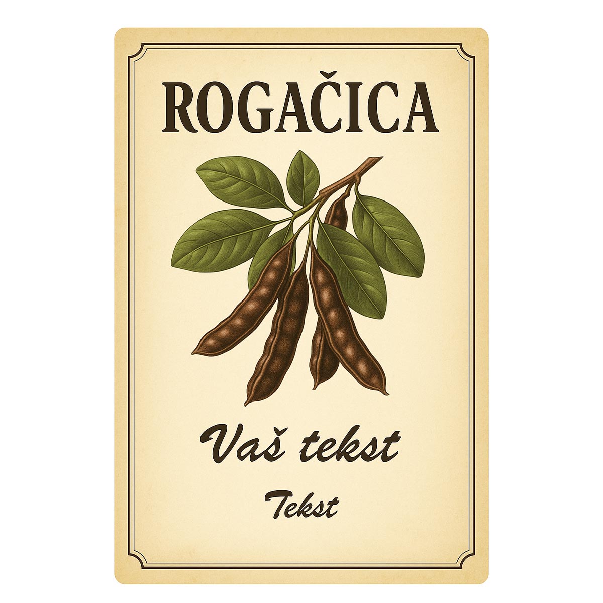 Etiketa za rakiju od rogača – prirodna elegancija u vintage stilu - EF222