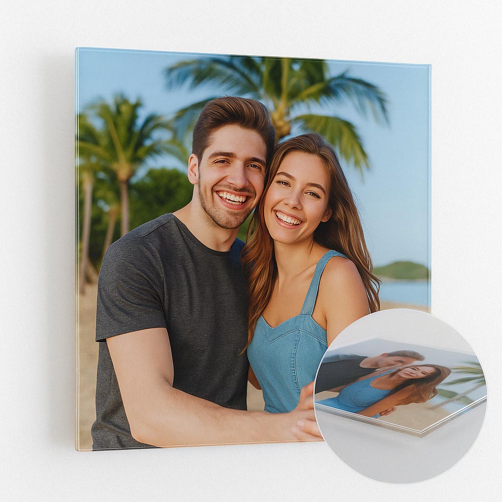 Vaša fotografija iza akrilnog stakla – Personalizirana slika za zid (lebdeći efekt)