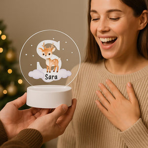 Personalizirani pokloni za bebe -  LED Lampa bambi s imenom