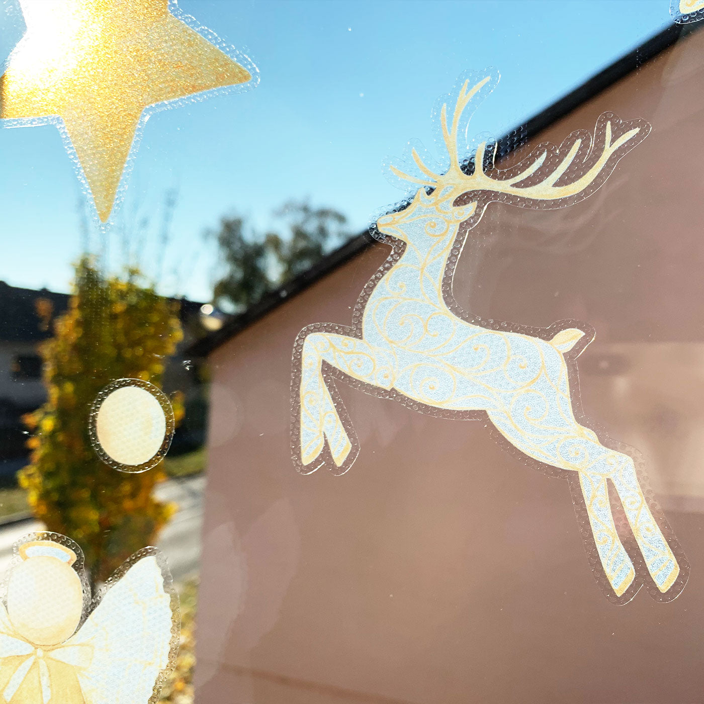Božićne naljepnice za prozore Andeli, samoljepljive, 35x24cm - CB040
