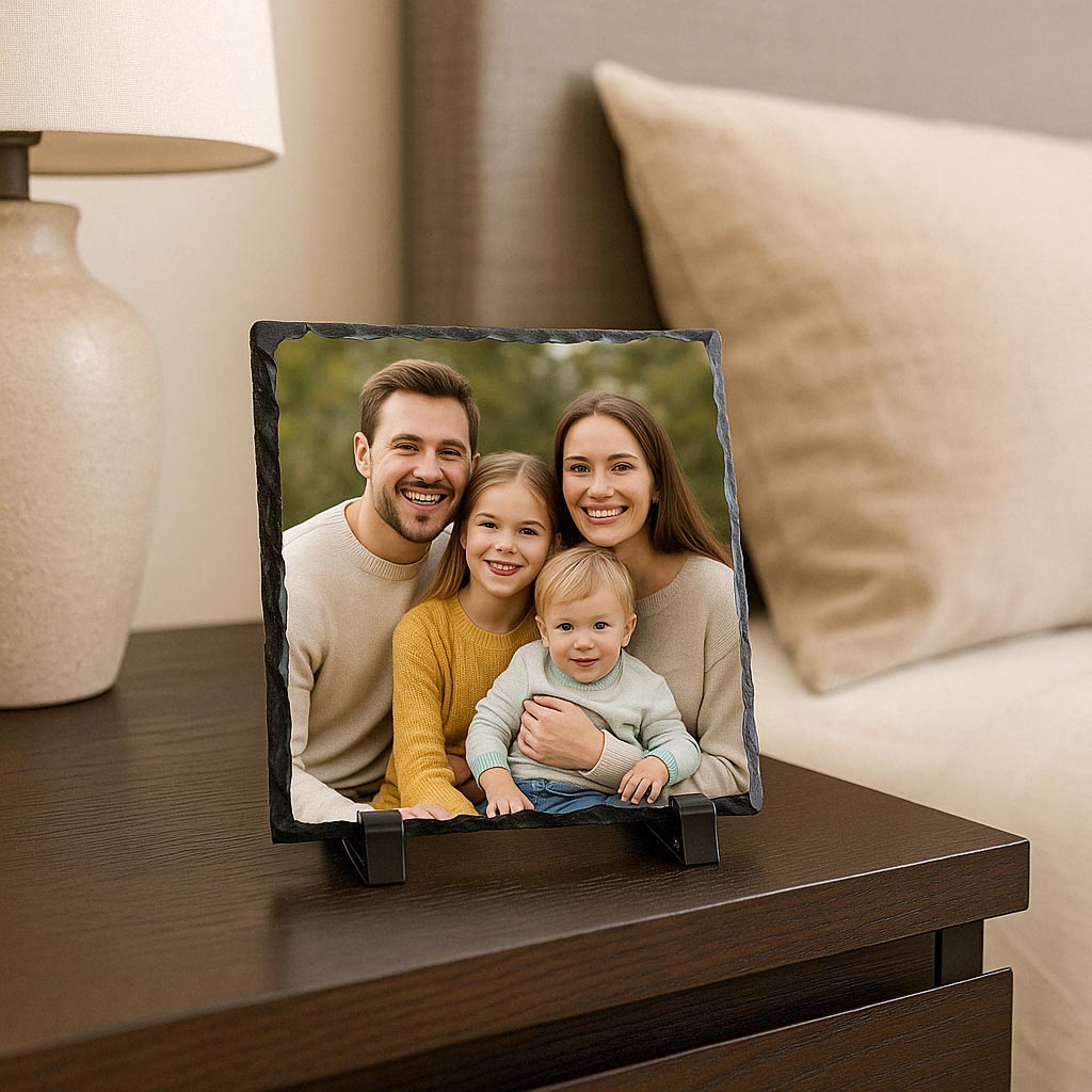 Slika na kamenu – Personalizirana uspomena s vašom fotografijom (15x15 cm)