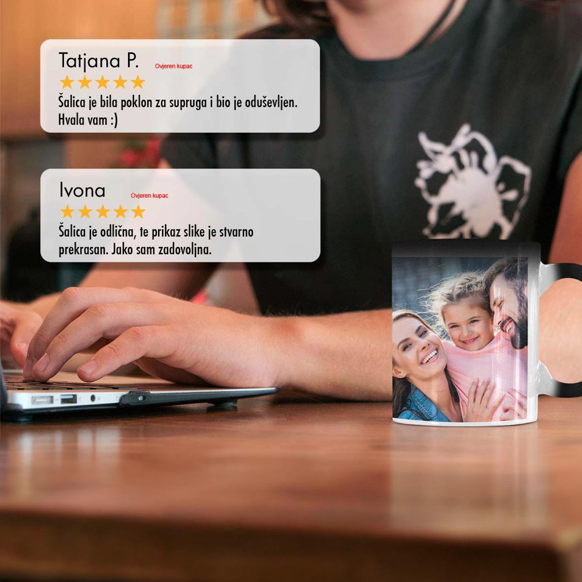 Personalizirana magična šalica s vašom slikom - Magic