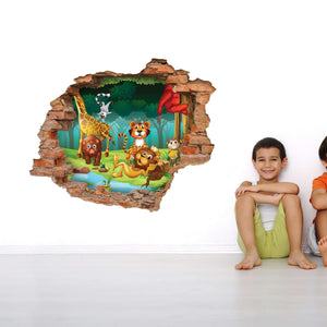 3D Art zidne naljepnice Cute forest- 3D019