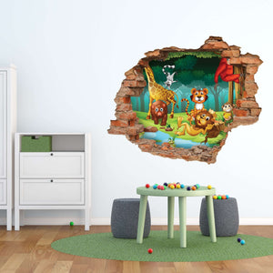 3D Art zidne naljepnice Cute forest- 3D019
