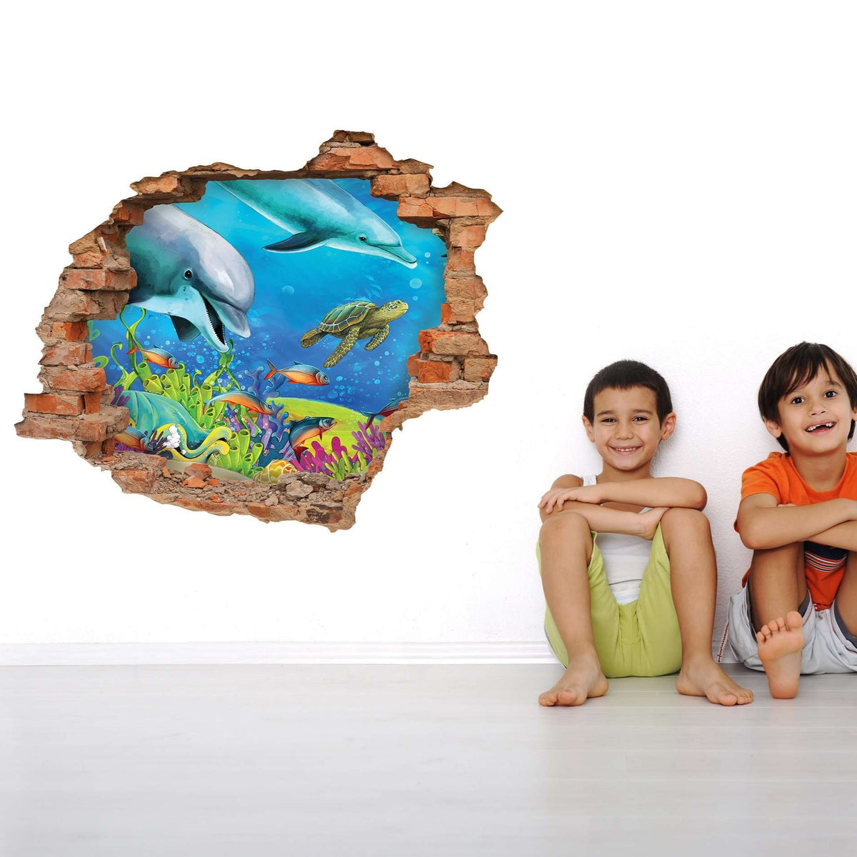 3D Art zidne naljepnice Dolphins - 3D035