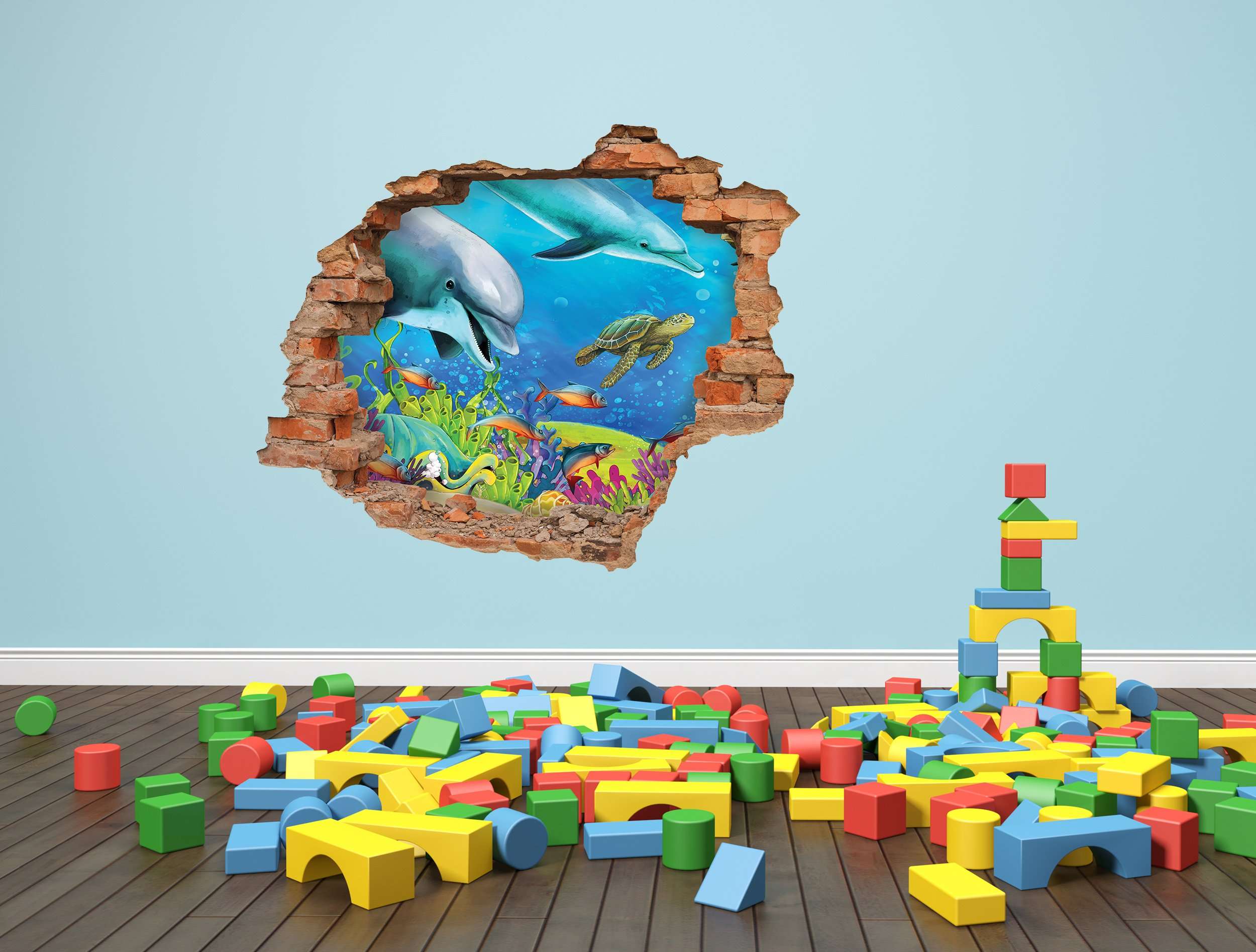 3D Art zidne naljepnice Dolphins - 3D035