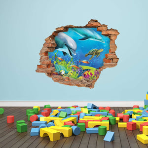 3D Art zidne naljepnice Dolphins - 3D035