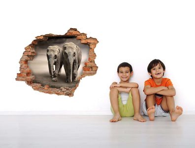3D Art zidne naljepnice Elephants - 3D040