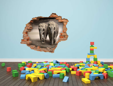 3D Art zidne naljepnice Elephants - 3D040