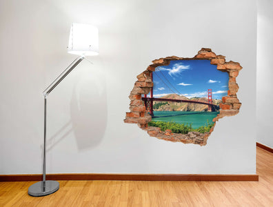 3D Art zidne naljepnice Golden gate bridge - 3D036