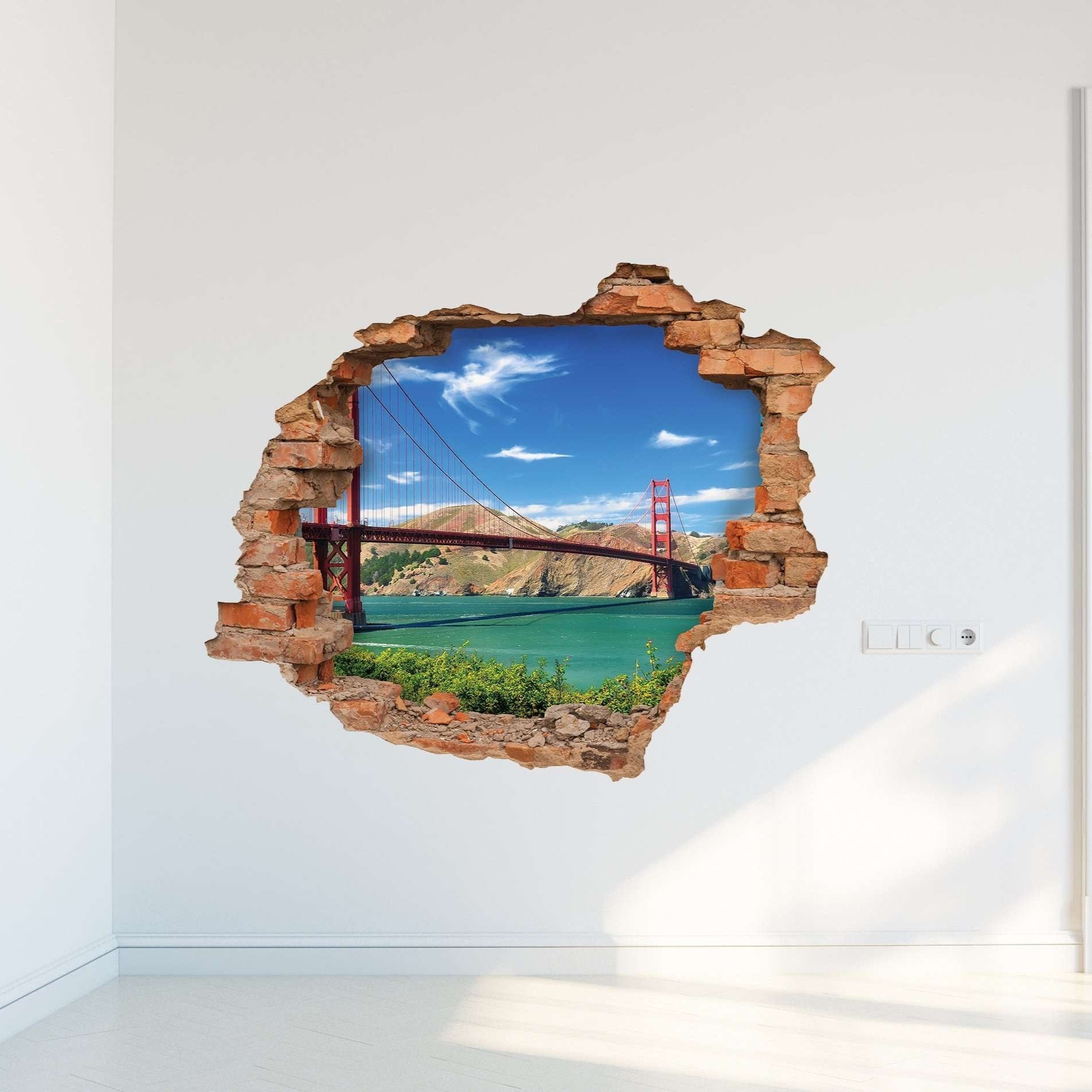 3D Art zidne naljepnice Golden gate bridge - 3D036