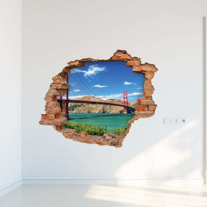 3D Art zidne naljepnice Golden gate bridge - 3D036