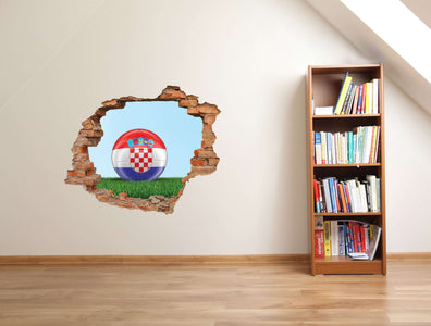 3D Art zidne naljepnice Hrvatska - Srce za Hrvatsku