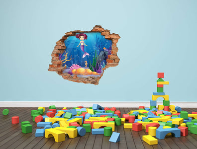 3D Art zidne naljepnice Mermaid - 3D055