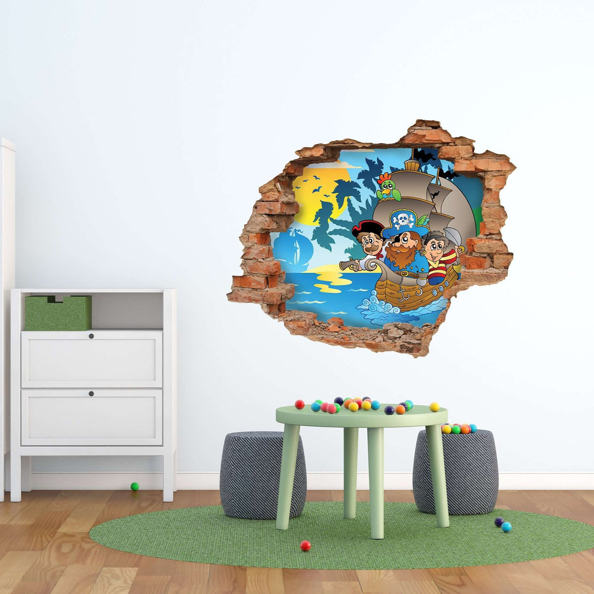 3D Art zidne naljepnice Pirate Ship - 3D050