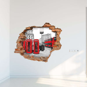3D Art zidne naljepnice Red London - 3D031