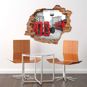 3D Art zidne naljepnice Red London - 3D031