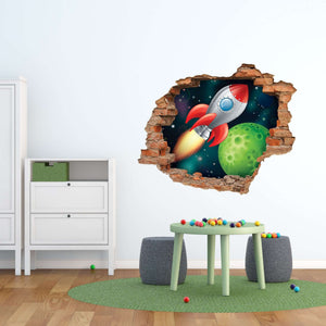 3D Art zidne naljepnice Spaceship - 3D053