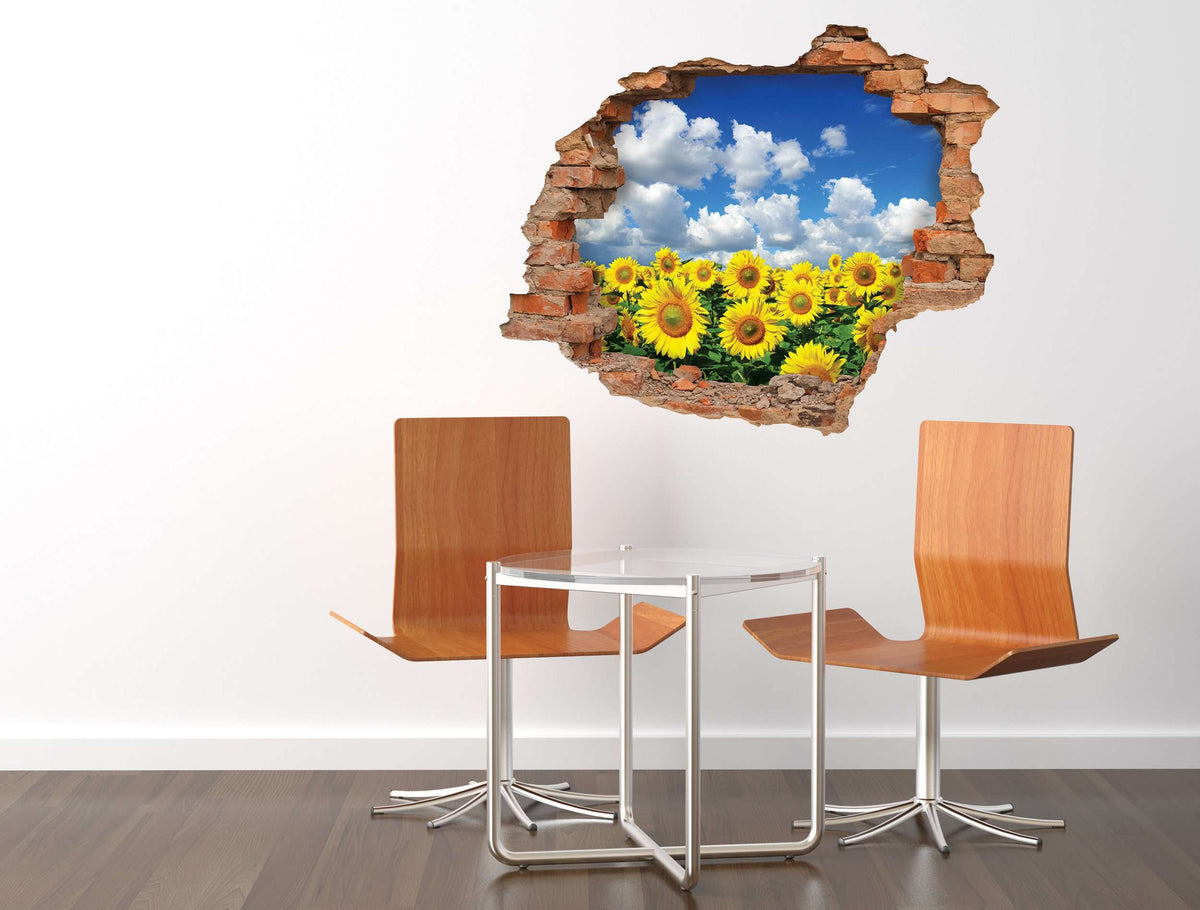 3D Art zidne naljepnice sunflower - 3D025