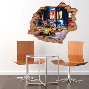 3D Art zidne naljepnice Yellow taxi - 3D032
