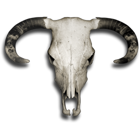Naljepnica Jelen - Buck Skull. AUR171