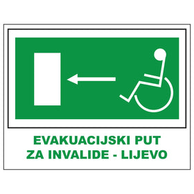 Evakuacijski put za invalide - lijevo, Opće informacije, OP4158