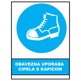 Obavezna uporaba cipela s kapicom, znakovi obveze, ZO1017