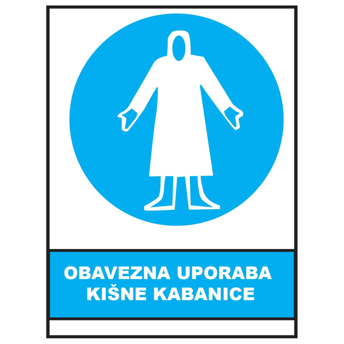 Obavezna uporaba kisne kabanice, znakovi obveze, ZO1021