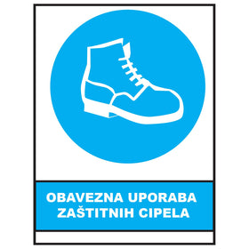 Obavezna uporaba zastitnih cipela, znakovi obveze, ZO1014