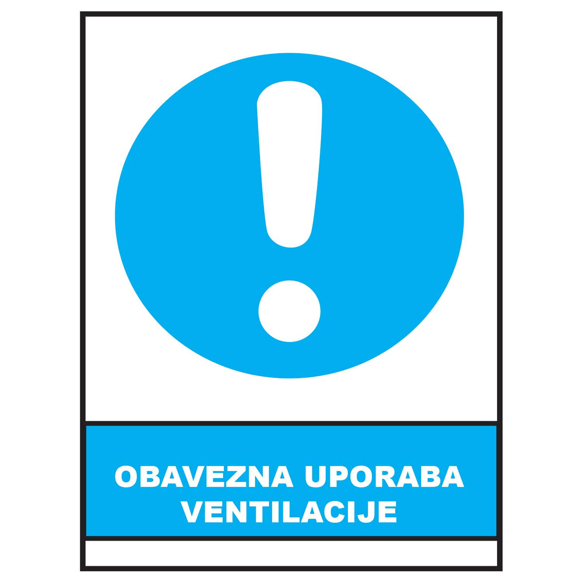 Obavezna uporaba ventilacije, znakovi obveze, ZO1018