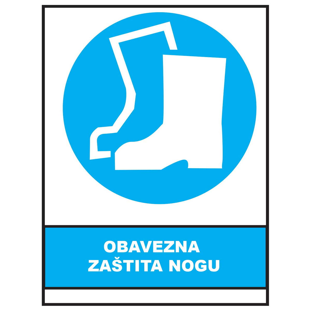 Obavezna zastita nogu, znakovi obveze, ZO1007