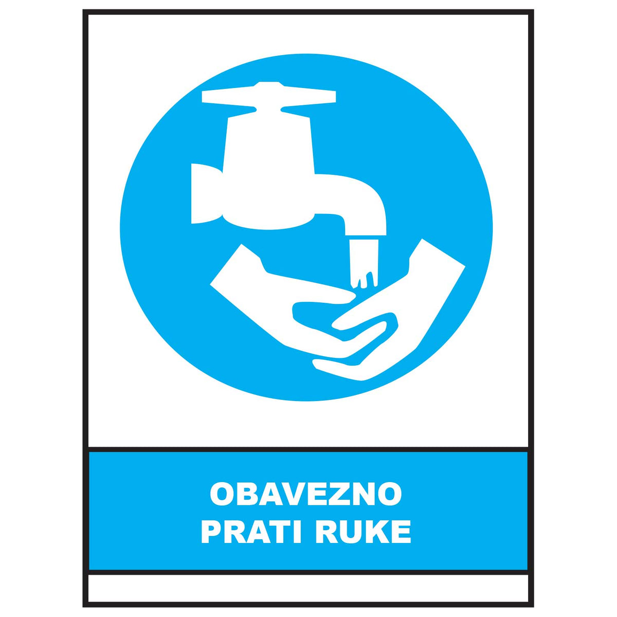 Obavezno prati ruke, znakovi obveze, ZO1024