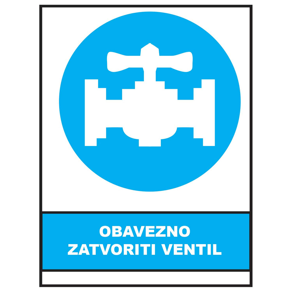 Obavezno zatvoriti ventil, znakovi obveze, ZO1027