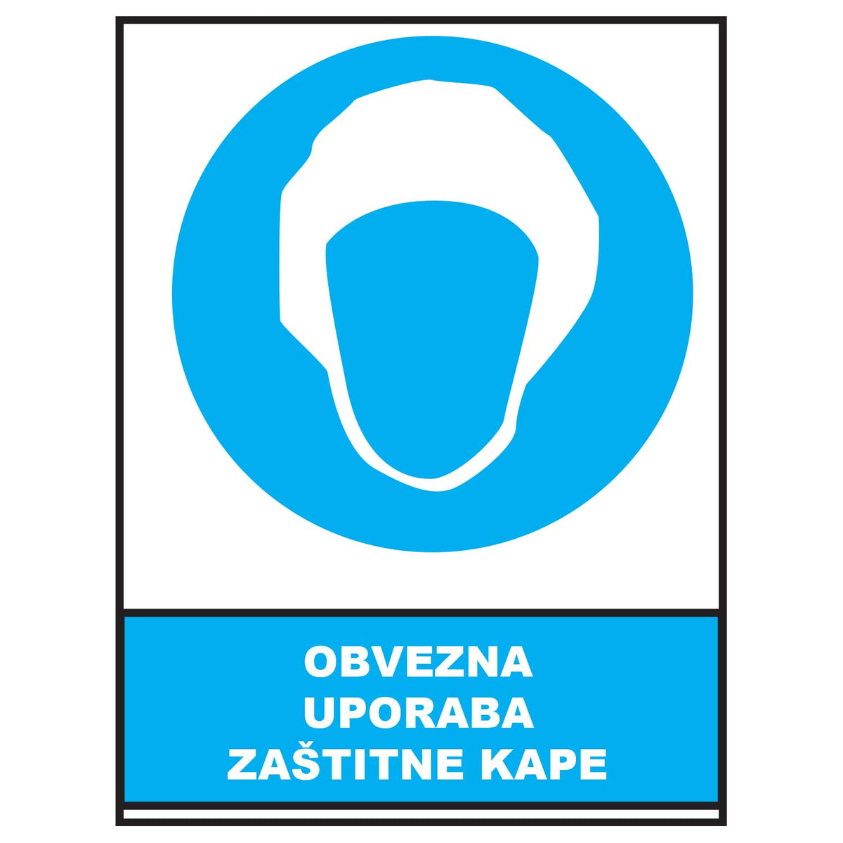 Obvezna uporaba zastitne kape, znakovi obveze, ZO1042