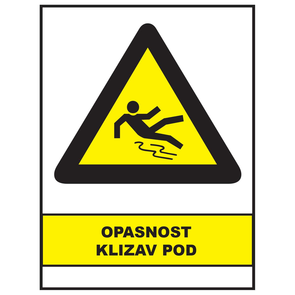 Opasnost klizav pod, znakovi opasnosti, ZP3013