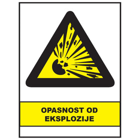 Opasnost od eksplozije, znakovi opasnosti, ZP3005