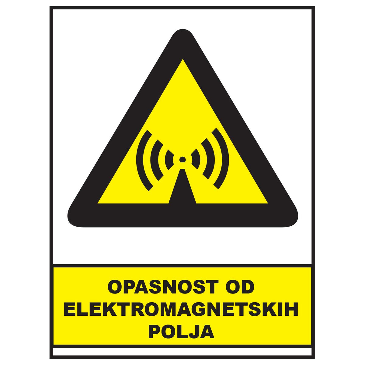 Opasnost od elektromagnetskih polja, znakovi opasnosti, ZP3042