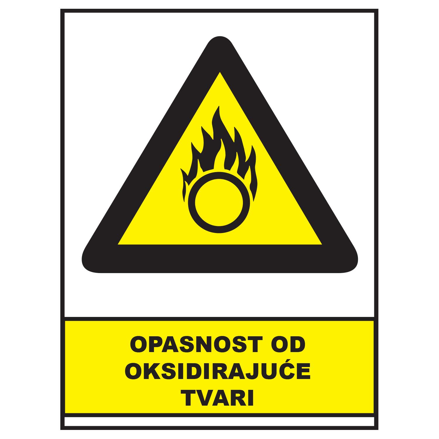 Opasnost od oksidirajuce tvari, znakovi opasnosti, ZP3003