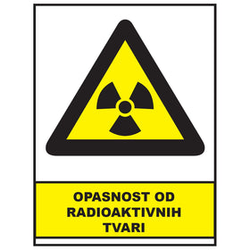 Opasnost od radioaktivnih tvari, znakovi opasnosti, ZP3008