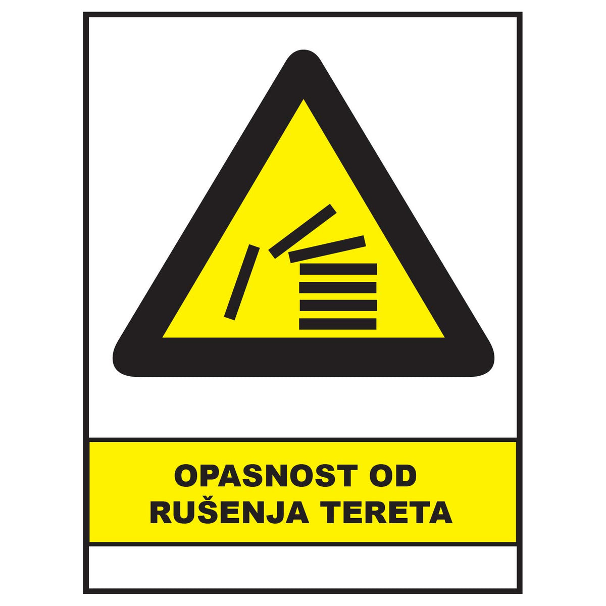 Opasnost od rusenja tereta, znakovi opasnosti, ZP3028