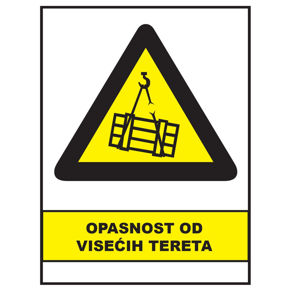 Opasnost od visecih tereta, znakovi opasnosti, ZP3009