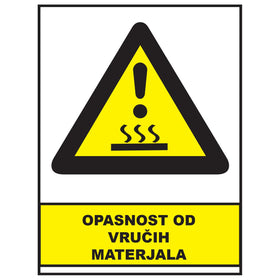 Opasnost od vrucih materjala, znakovi opasnosti, ZP3044