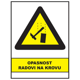 Opasnost radovi na krovu, znakovi opasnosti, ZP3024